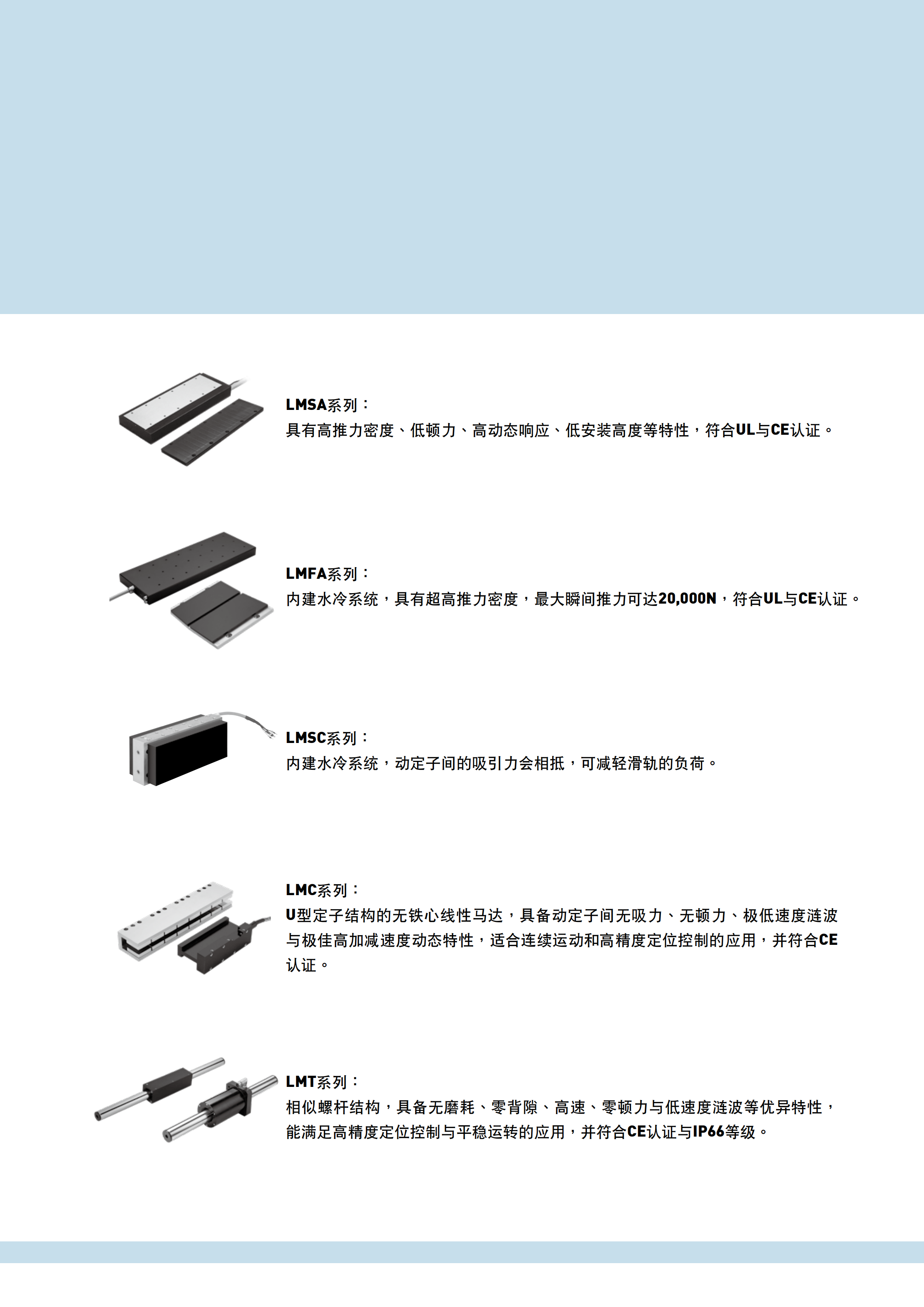 上银铁心式直线电机LMSA13